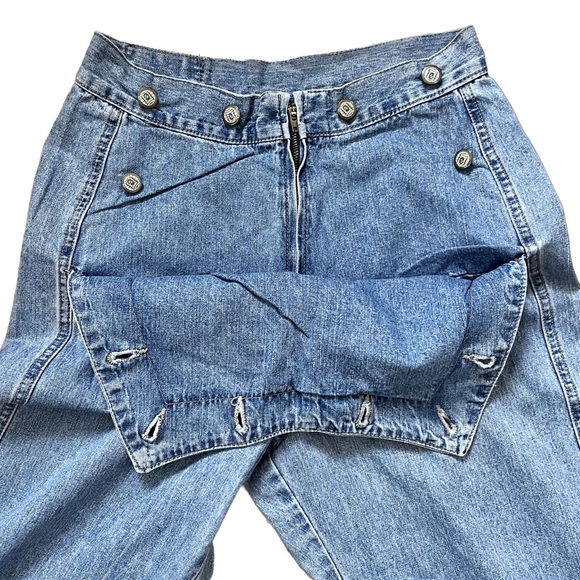 Vintage Y2K 90s LEI Sailor Button Front High Waisted Jeans Juniors Size 9 EUC - Picture 4 of 10